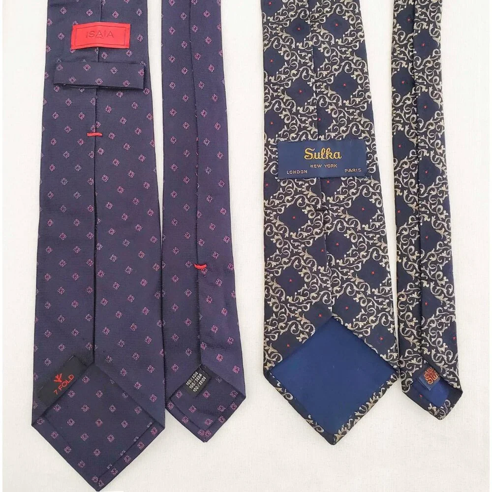 Lot Bundle of 10 Men's Designer Ties Zegna Sulka Isaia Ted Baker Brooks Brothers
